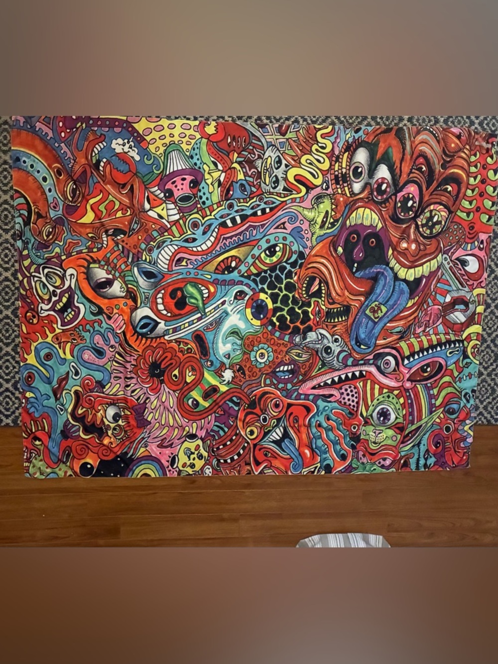 Vibrant Multicolor Abstract Wall Art Tapestry